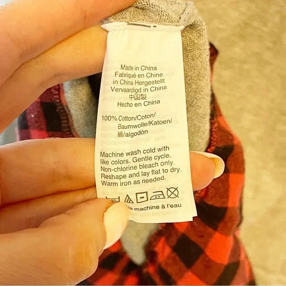 J.crew gray sweater Buffalo check underlay size small - Picture 8 of 8